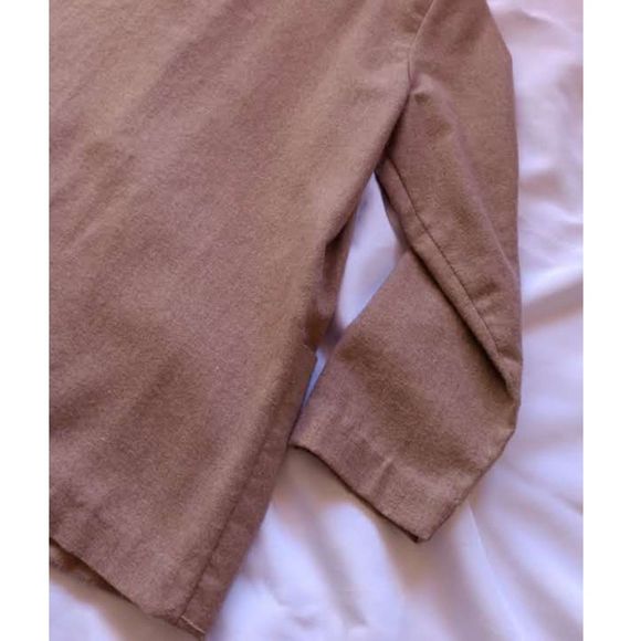 Vintage Graffsport Open Wool Blend Overcoat Tan Small Medium Jacket Vtg - Picture 7 of 9